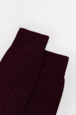 Pedro del Hierro Meias|Fatos-Meia lisa vestir Bordeaux