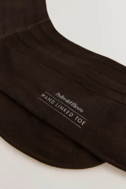 Pedro del Hierro Meias|Fatos-Meia lisa vestir Marrom