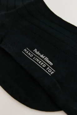 Pedro del Hierro Meias|Fatos-Meia lisa vestir Preto