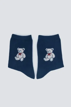 Springfield Meias-Meia longa de urso azul