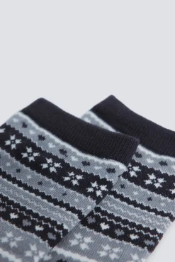 Springfield Meias-Meia longa jacquard com bordas cinzento