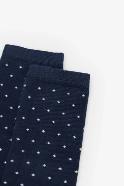 Cortefiel Meias-Meia longa mini bolinhas Azul