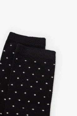 Cortefiel Meias-Meia longa mini bolinhas Preto