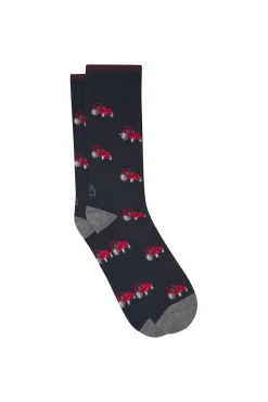 Kiff-Kiff Meias-Meia masculina de meia regular azul