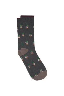 Kiff-Kiff Meias-Meia masculina de meia regular cinzento