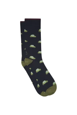 Kiff-Kiff Meias-Meia masculina de meia regular azul