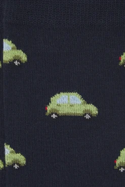 Kiff-Kiff Meias-Meia masculina de meia regular azul