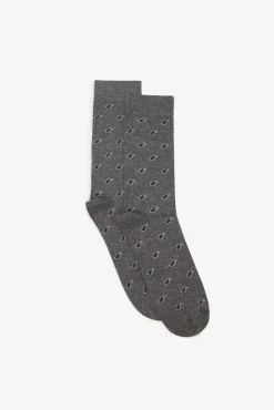 Cortefiel Meias-Meia micro-padronizada Cinzento