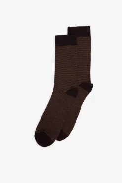 Cortefiel Meias-Meia microrriscas Castanho