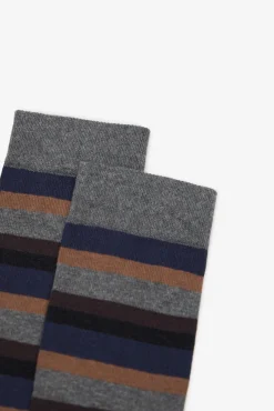 Cortefiel Meias-Meia multirriscas Cinzento