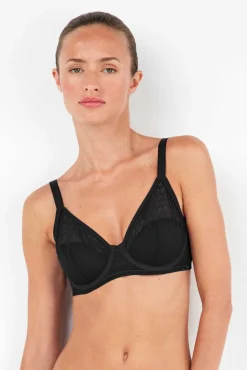 Gisela Roupa Interior-Meia soutien bralette taça preto