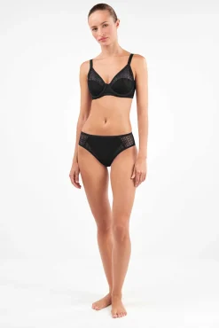 Gisela Roupa Interior-Meia soutien bralette taça preto