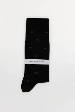 Pedro del Hierro Meias-Meias com logotipo esportivo Preto