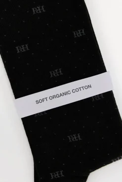 Pedro del Hierro Meias-Meias com logotipo esportivo Preto