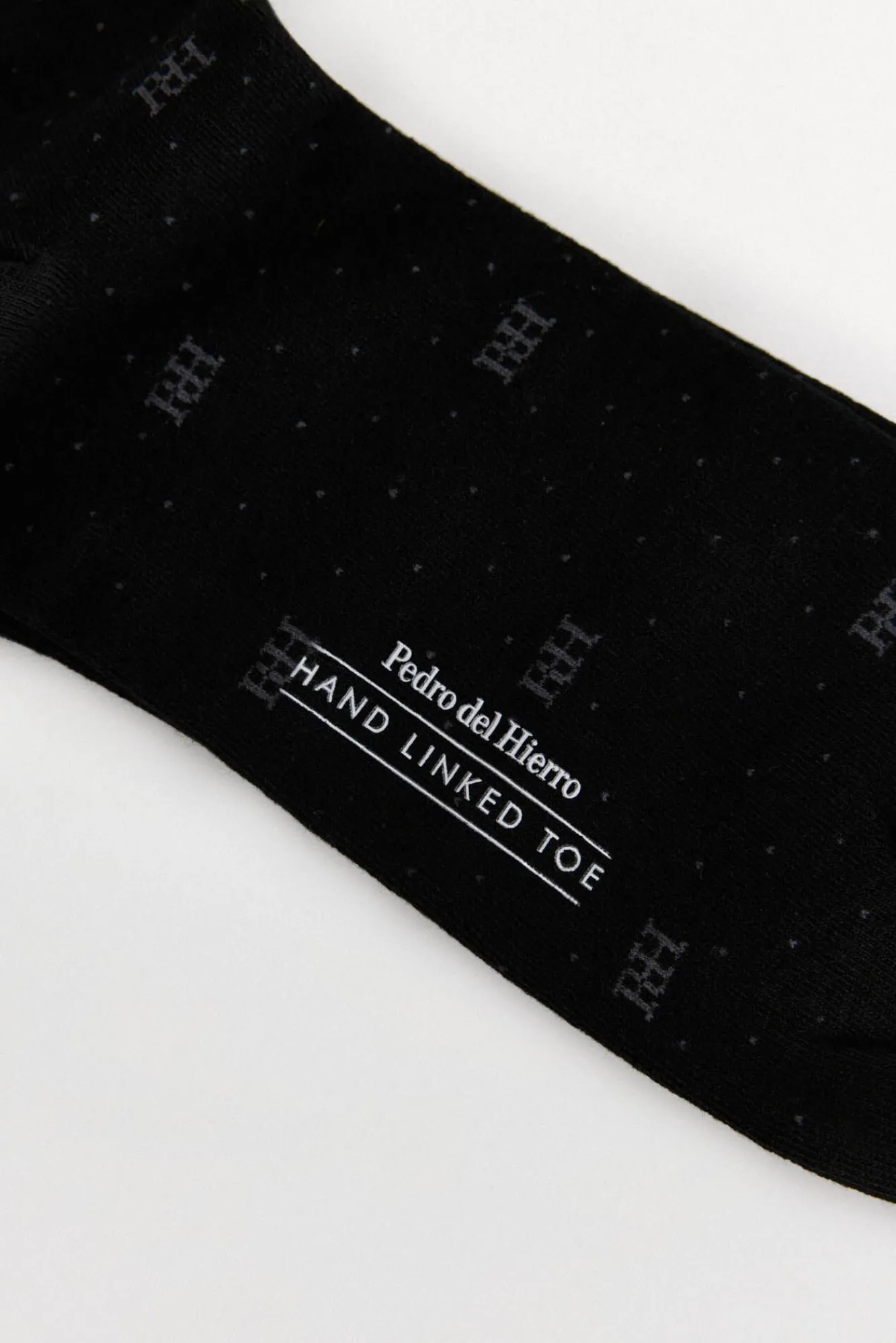 Pedro del Hierro Meias-Meias com logotipo esportivo Preto