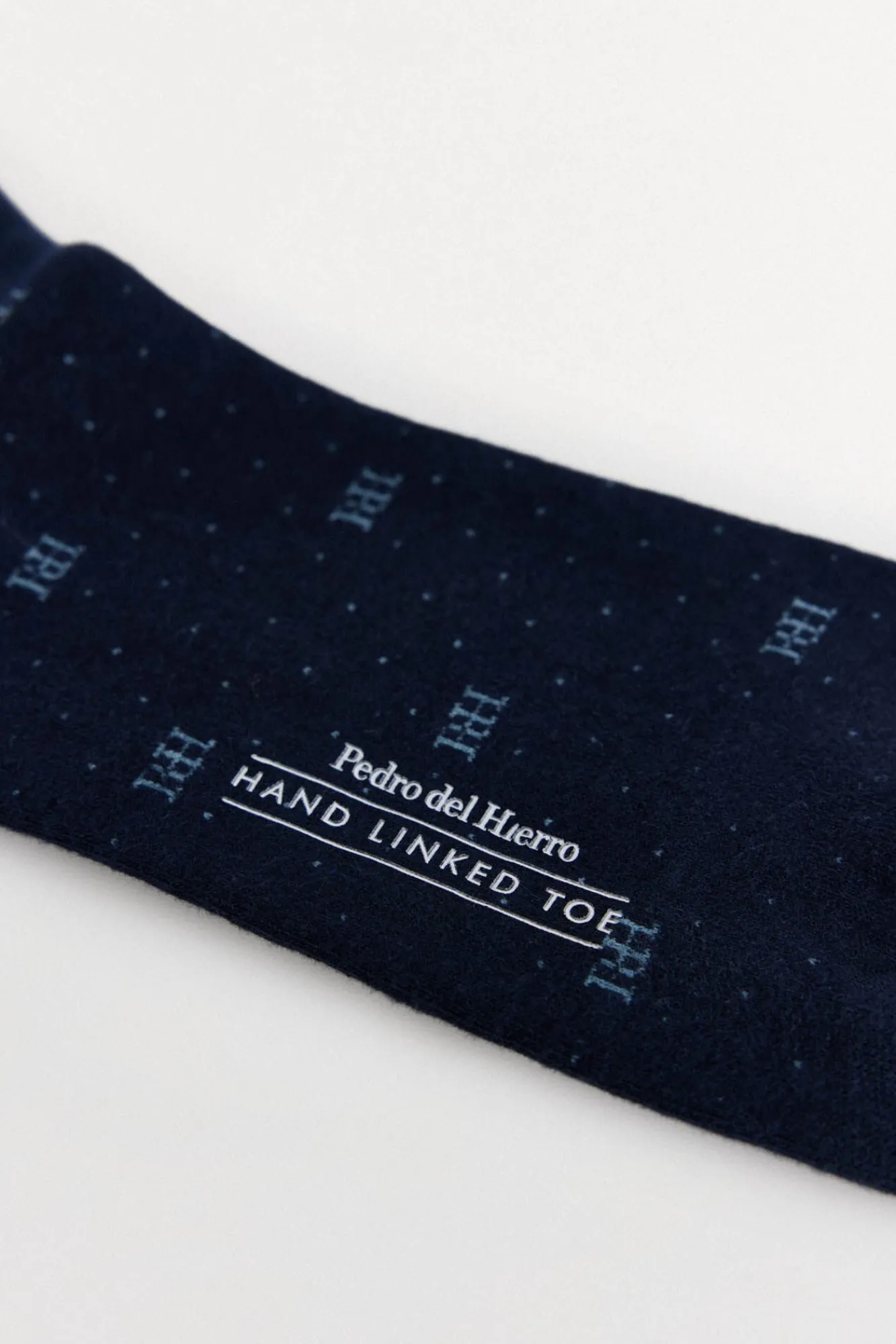 Pedro del Hierro Meias-Meias com logotipo esportivo Azul