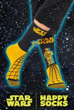 Happy Socks Meias|Meias-Meias C-3PO de Star Wars preto