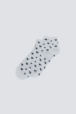 Springfield Meias-Meias curtas de coração cinzento