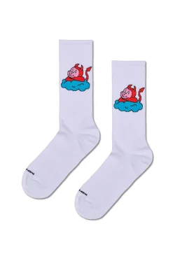 Happy Socks Meias-Meias de Porco Mau branco