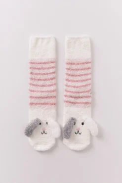 Women'secret Meias-Meias longas brancas para cachorro branco