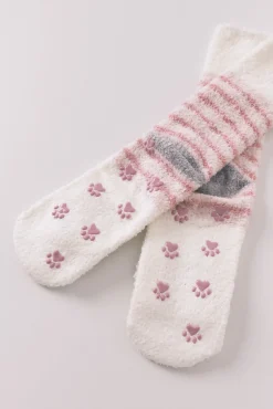 Women'secret Meias-Meias longas brancas para cachorro branco