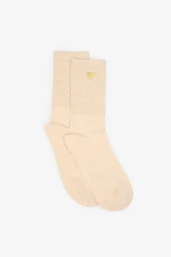 Cortefiel Meias-Meias longas de lurex Castanho