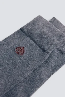 Springfield Meias-Meias longas monocromáticas com logo cinzento