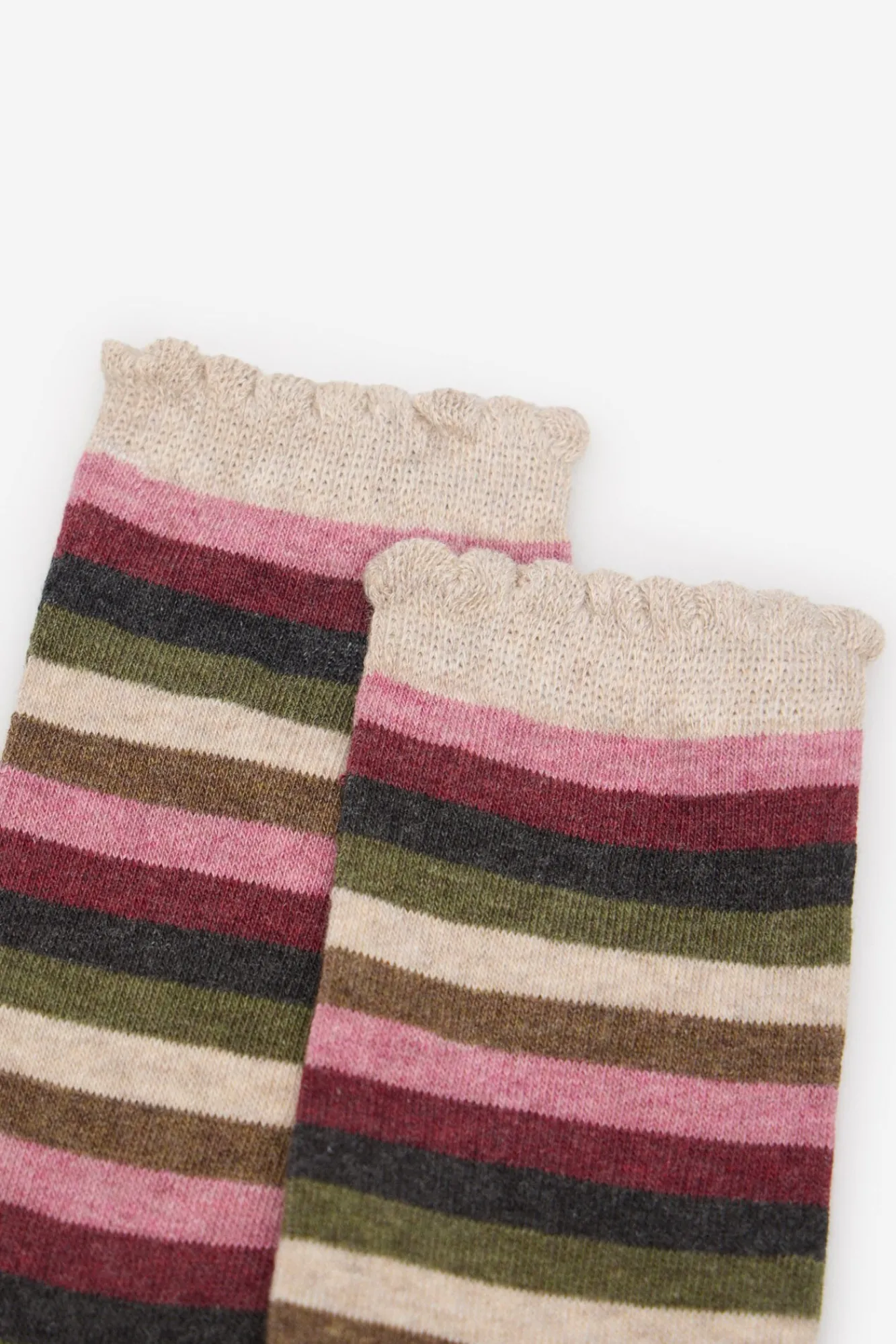 Cortefiel Meias-Meias riscas multicolor Tostado