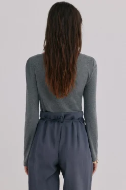 Hoss Intropia T-Shirts-Mercedes. Top drapeado Cinzento