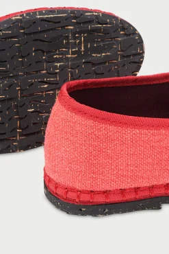 Flabelus Sabrinas-Mercedita de lino Vermelho