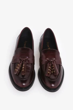 Bryan Stepwise Mocassins|Calçado De Couro-Mia Mocassim Castanho