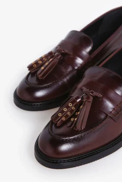 Bryan Stepwise Mocassins|Calçado De Couro-Mia Mocassim Castanho