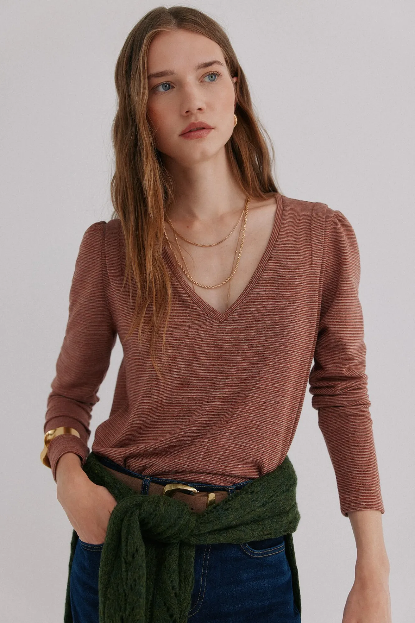 Hoss Intropia T-Shirts-Micaela. T-shirt Castanho