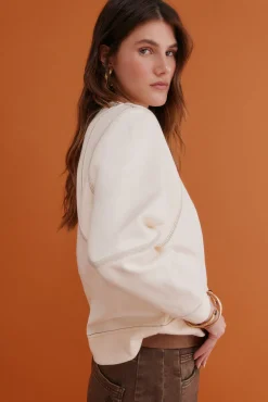 Hoss Intropia Sweatshirts-Mila. Moletom sweatshirt Beige