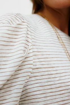 Hoss Intropia T-Shirts-Milena. Camiseta riscas Beige