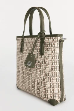 Pedro del Hierro Malas-mini bolsa de mala de tiracolo tipo tote com monograma Verde