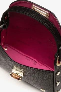 Cuplé Malas-Mini mala de couro cravejado Preto