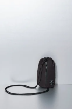 Dash and Stars Malas-Mini mala de ombro em nylon acetinado preto