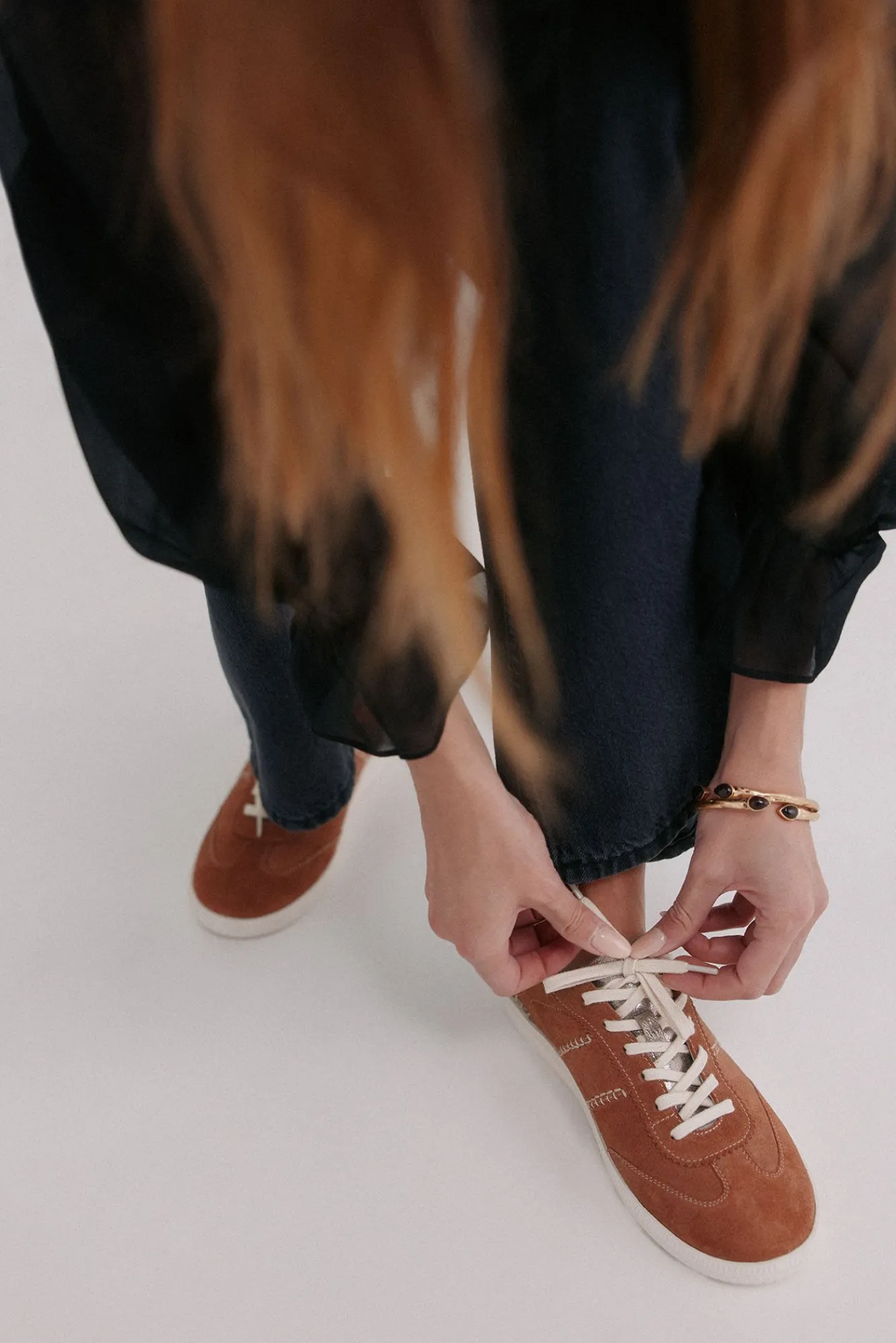 Hoss Intropia Sneakers|Calçado De Couro-Mireia. Croute de camurça Castanho