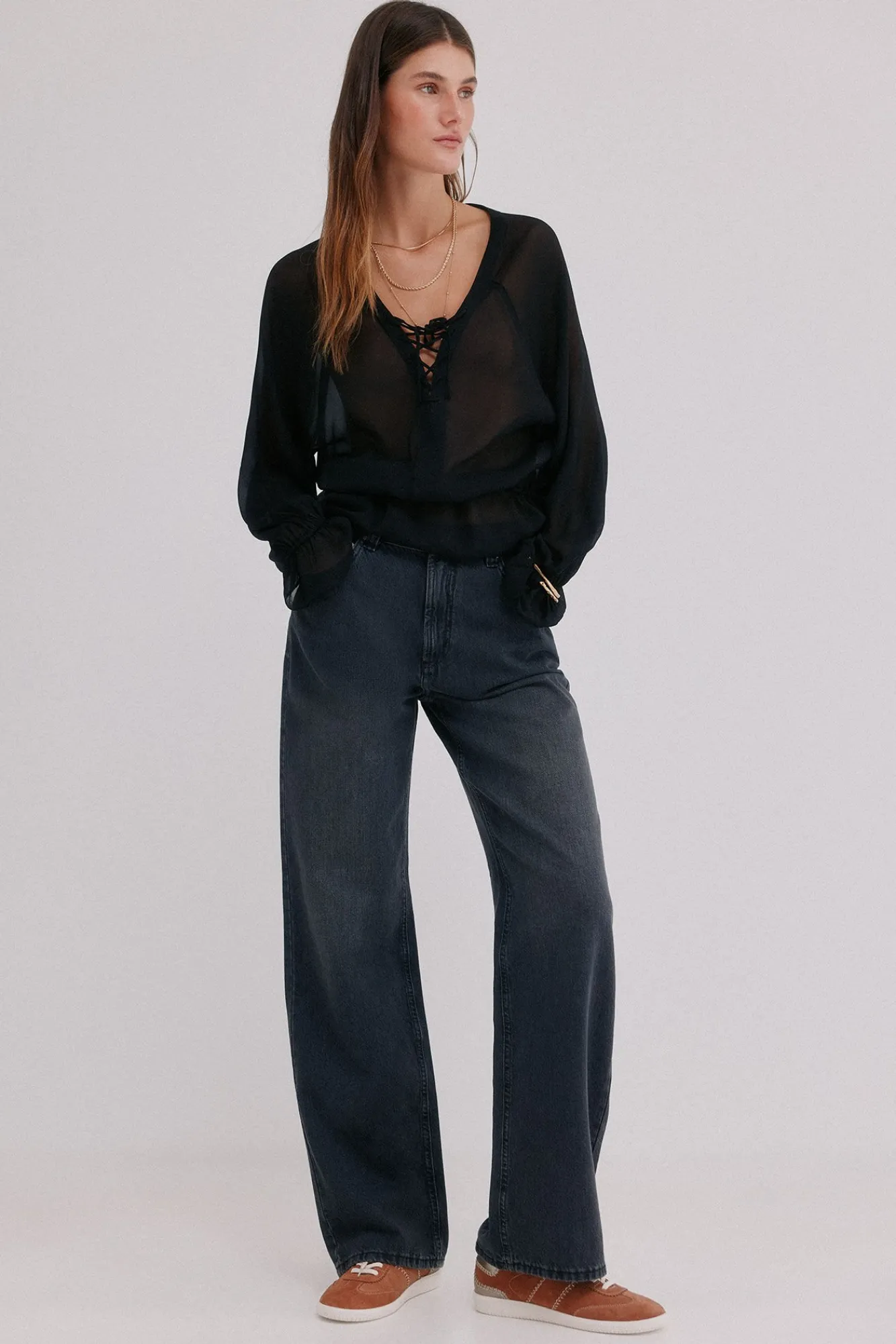 Hoss Intropia Sneakers|Calçado De Couro-Mireia. Croute de camurça Castanho