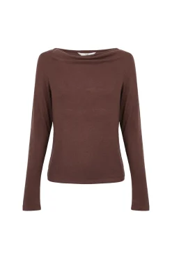 Hoss Intropia T-Shirts-Mirta. T-shirt com decote drapeado Castanho