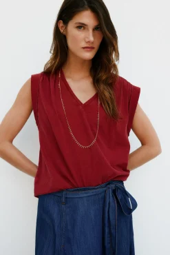 Hoss Intropia T-Shirts-Mónica. Camiseta plissada Granada