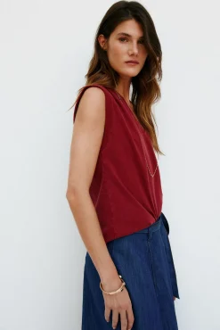 Hoss Intropia T-Shirts-Mónica. Camiseta plissada Granada