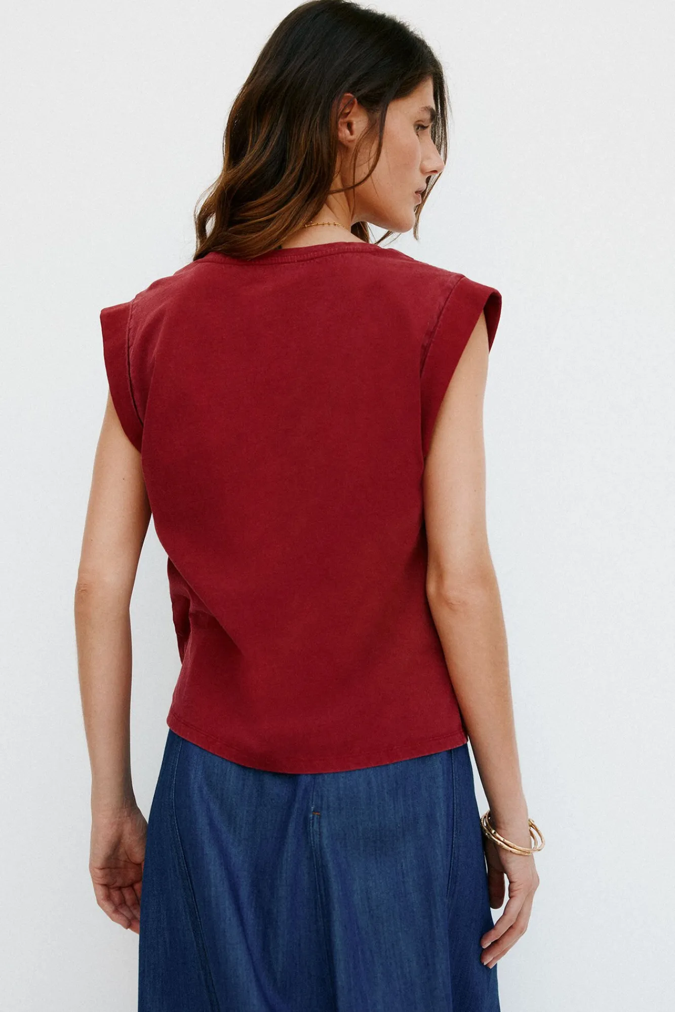 Hoss Intropia T-Shirts-Mónica. Camiseta plissada Granada