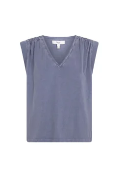 Hoss Intropia T-Shirts-Mónica. Camiseta plissada Azul