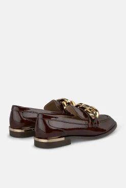 Alma en Pena Mocassins|Calçado De Couro-Mocassim com detalhe metálico Castanho