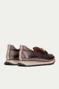 Hispanitas Sneakers|Calçado De Couro-Mocassim esportivo KANSAS com detalhes metálicos Castanho