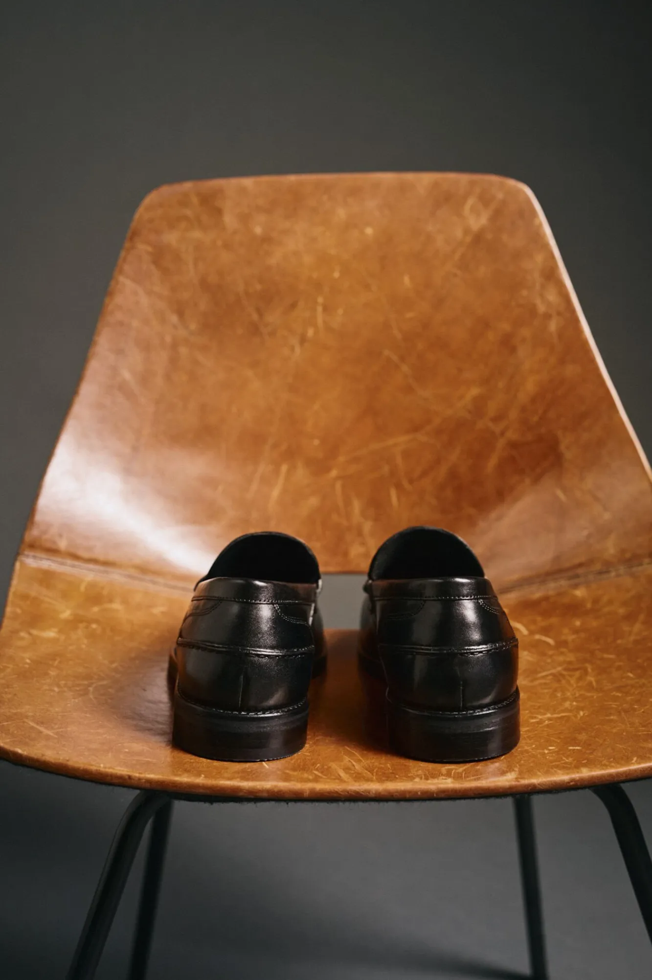 OOTO Sapato Social-Mocassim pele Preto