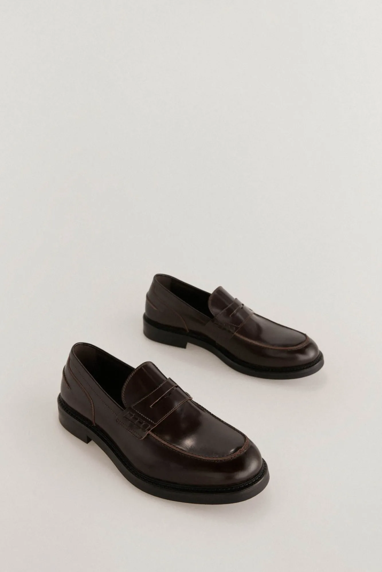 Pedro del Hierro Sapato Social-Mocassim vestir pele Marrom