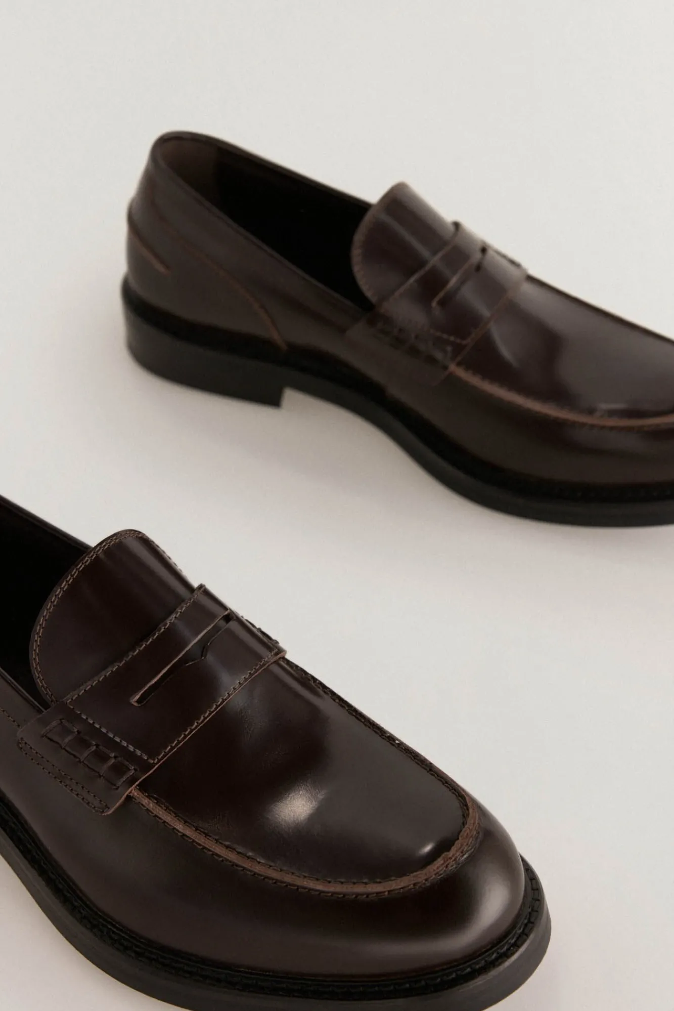 Pedro del Hierro Sapato Social-Mocassim vestir pele Marrom